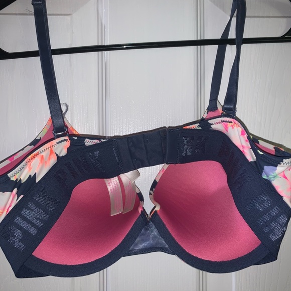 Pink floral push up bra - Picture 2 of 3